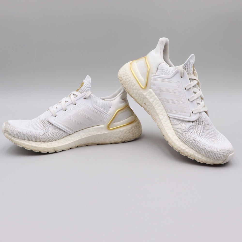 adidas Ultraboost 20 Womens Size 6.5 US White Metallic Gold Running Shoes FV8351 - Picture 4 of 9